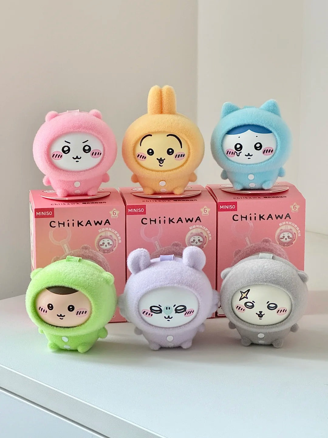 Chiikawa Sleepwear Face-Changing Keychain Series-Single Box (Random)-Miniso-Ace Cards & Collectibles
