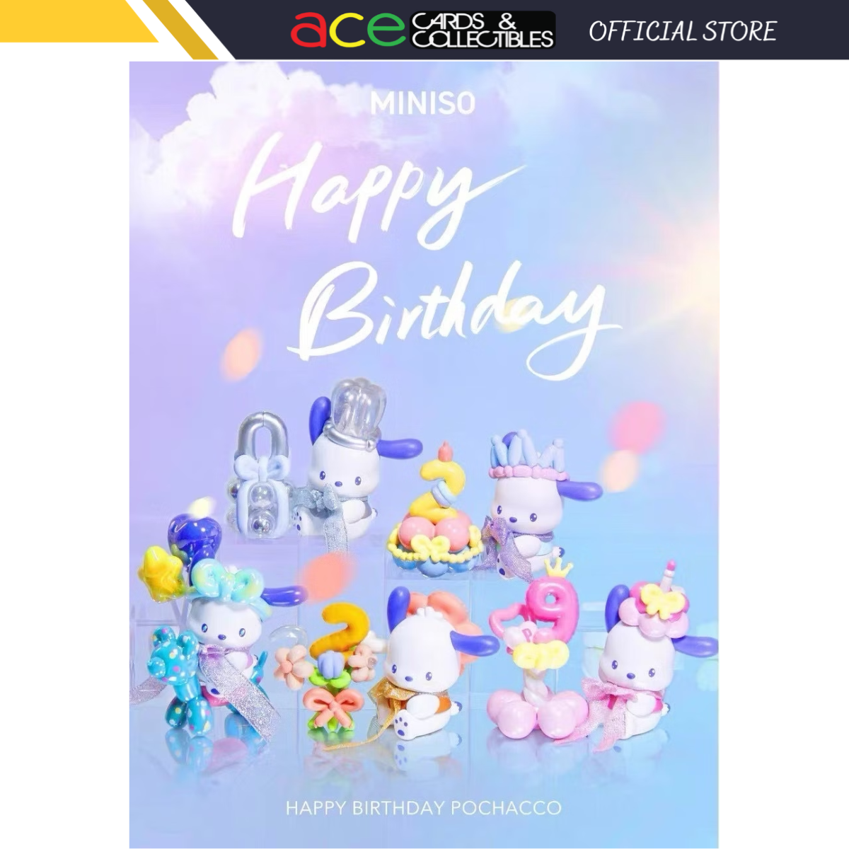MINISO Sanrio Pochacco Balloon Party Series-Display Box (6pcs)-Miniso-Ace Cards &amp; Collectibles