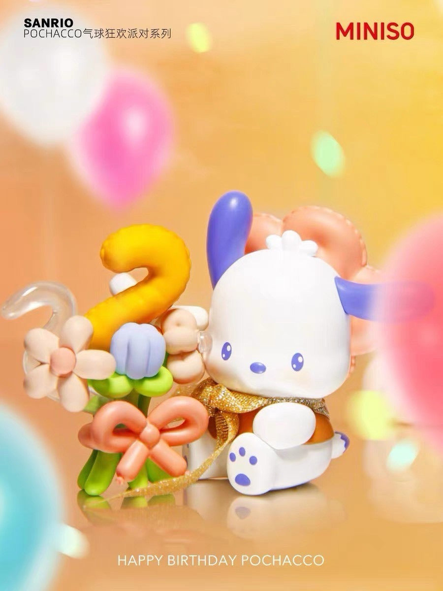 MINISO Sanrio Pochacco Balloon Party Series-Single Box (Random)-Miniso-Ace Cards &amp; Collectibles