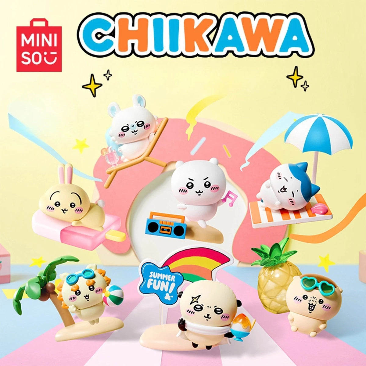 Miniso x Chiikawa Summer Tea Series Blind Box-Single Box (Random)-Miniso-Ace Cards & Collectibles