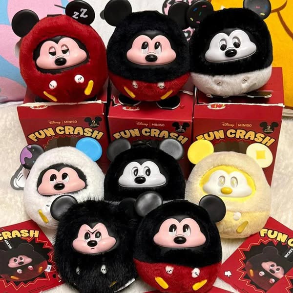Miniso x Disney Mickey Fun Crash Series Vinyl Plush Blind Box-Single Box (Random)-Miniso-Ace Cards & Collectibles