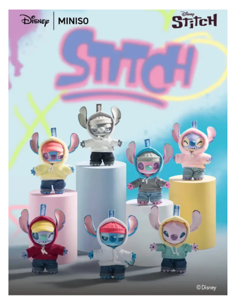 Miniso x Disney Stitch GenZ Street Pendant Blind Box-Single Box (Random)-Miniso-Ace Cards & Collectibles