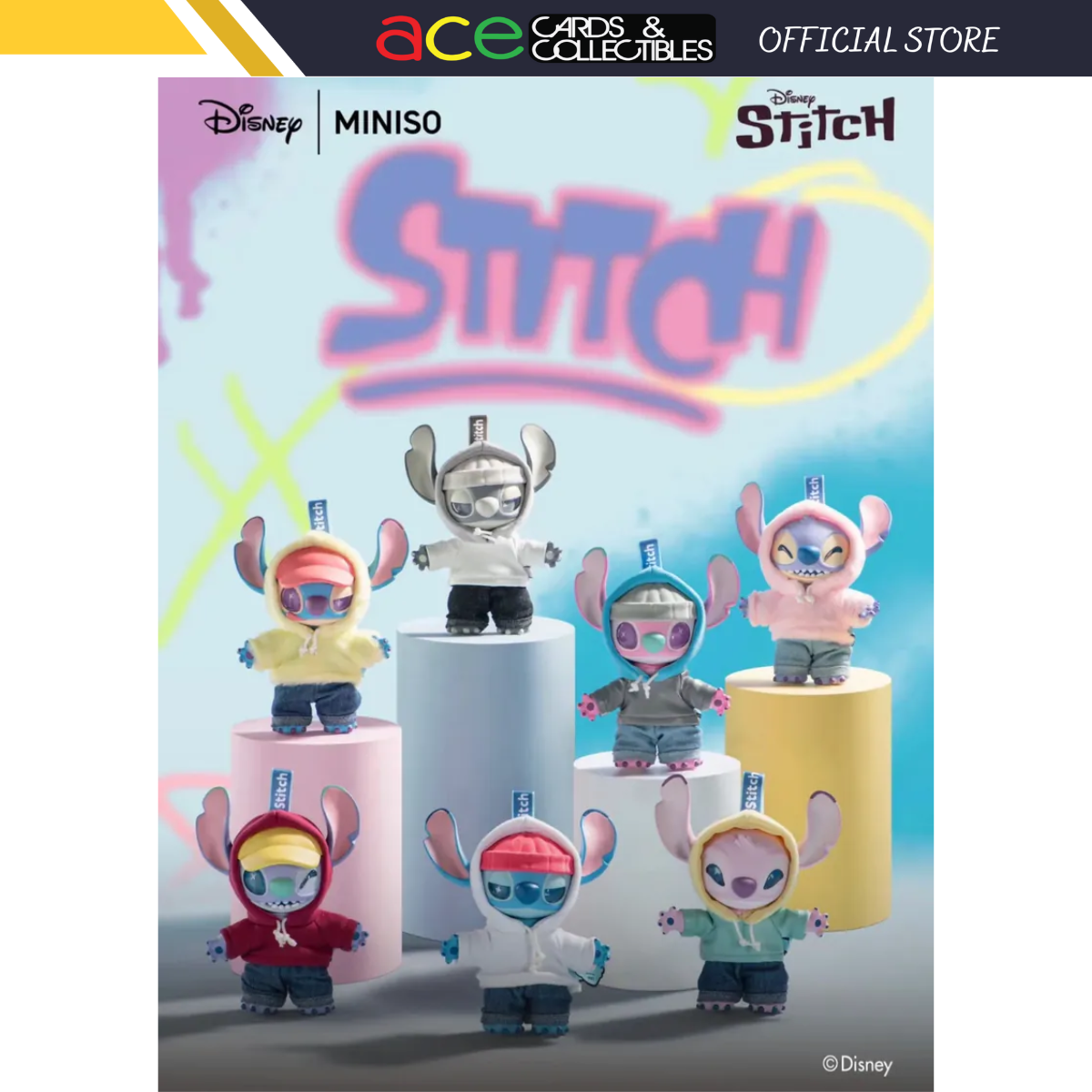 Miniso x Disney Stitch GenZ Street Pendant Blind Box-Single Box (Random)-Miniso-Ace Cards & Collectibles