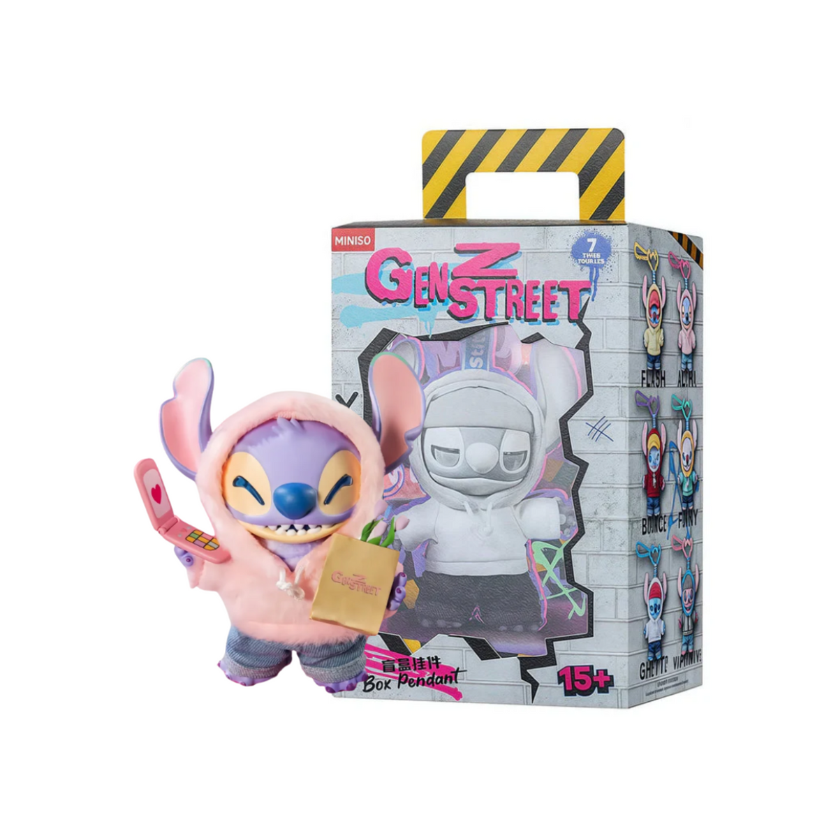 Miniso x Disney Stitch GenZ Street Pendant Blind Box-Single Box (Random)-Miniso-Ace Cards & Collectibles
