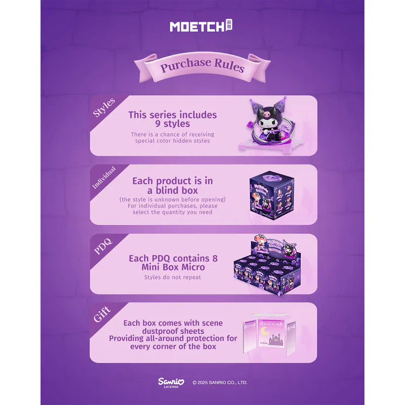 MOETCH x My Melody & Kuromi Floral Secret Realm Series Micro Box Pro Blind Box-Single Box (Random)-Moetch-Ace Cards & Collectibles