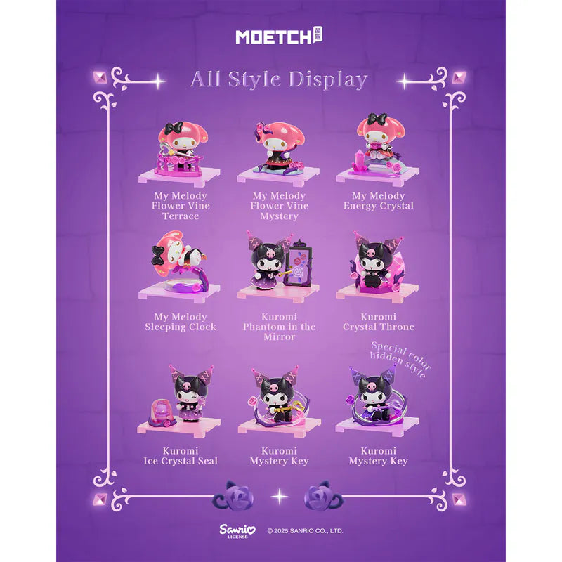 MOETCH x My Melody & Kuromi Floral Secret Realm Series Micro Box Pro Blind Box-Single Box (Random)-Moetch-Ace Cards & Collectibles