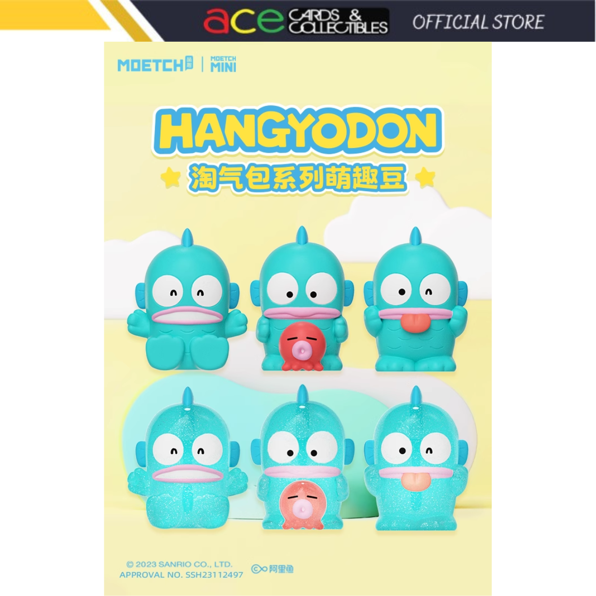 MOETCH x Sanrio Hangyodon Mini Cute Bean Series-Single Box (Random)-Moetch-Ace Cards &amp; Collectibles