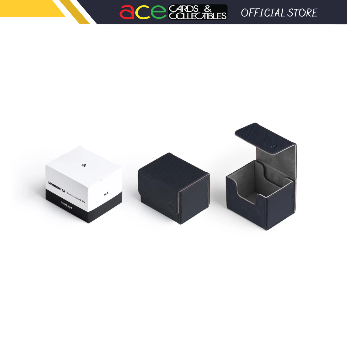 Morishita Premium Side-loading Trading Card Deck Box-Black-Morishita-Ace Cards & Collectibles