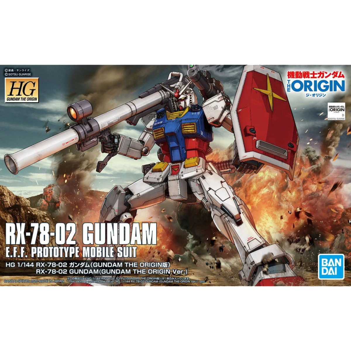 Gunpla HG 1/144 RX-78-02 Gundam (Gundam The Origin Ver.)
