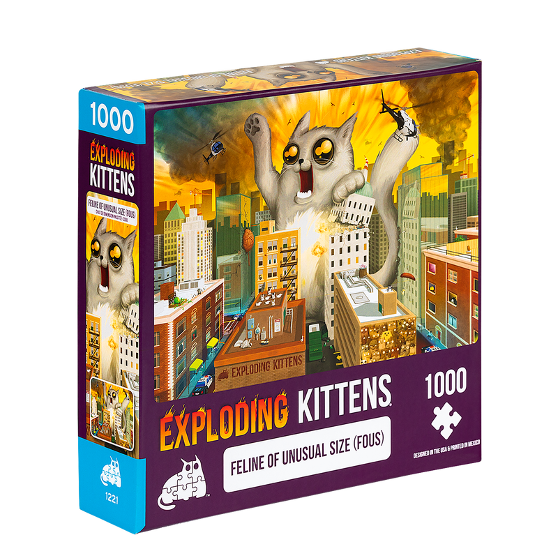 EXPLODING KITTENS 1000 Piece Puzzle "Feline of Unusual Size"