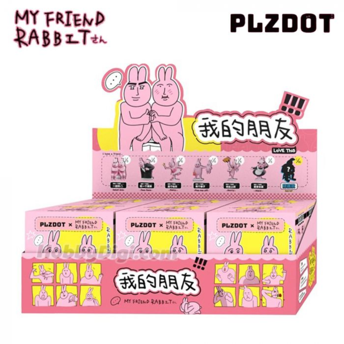 PLZDOT My friend Rabbit Series-Display Box (6pcs)-PLZDOT-Ace Cards &amp; Collectibles