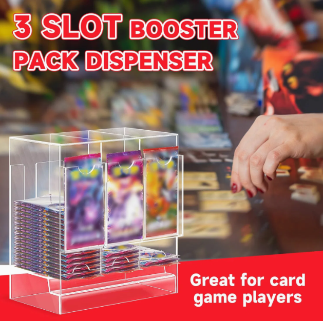 PYP 3-Slot Booster Pack Dispenser Acrylic Case-PYP-Ace Cards & Collectibles