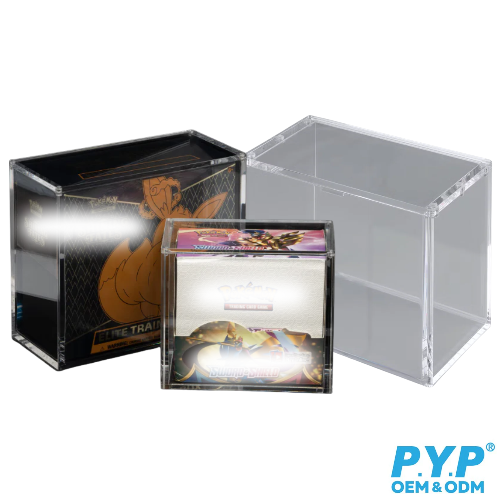 PYP Pokemon Booster Box Acrylic Display Case - Top Magnetic Lid - Ace Cards Sdn Bhd PYP Pokemon Booster Box Acrylic Display Case - Top Magnetic Lid - Ace Cards Sdn Bhd