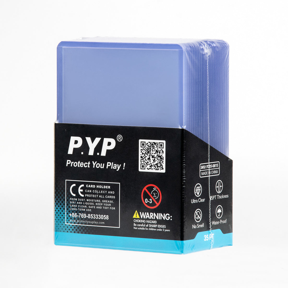 PYP Toploader Card Holder With Protective Film Standard Size 3" x 4" (Clear 25pcs) -35pt-Single Piece-PYP-Ace Cards & Collectibles