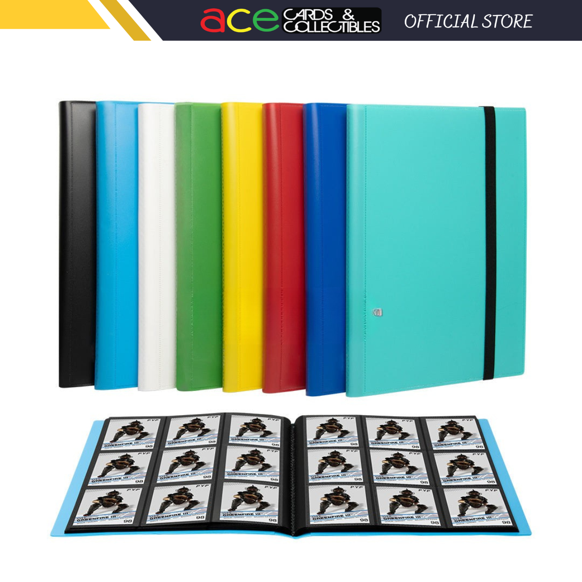 PYP Trading Card Binder with Elastic Band (9-Pocket)-Black-PYP-Ace Cards & Collectibles