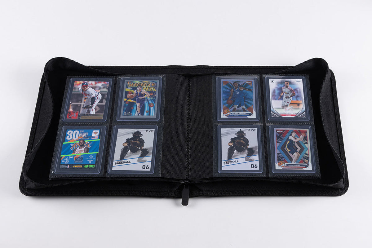 PYP Zip Folio 4-Pocket Toploader PU Leather Card Binder-PYP-Ace Cards & Collectibles