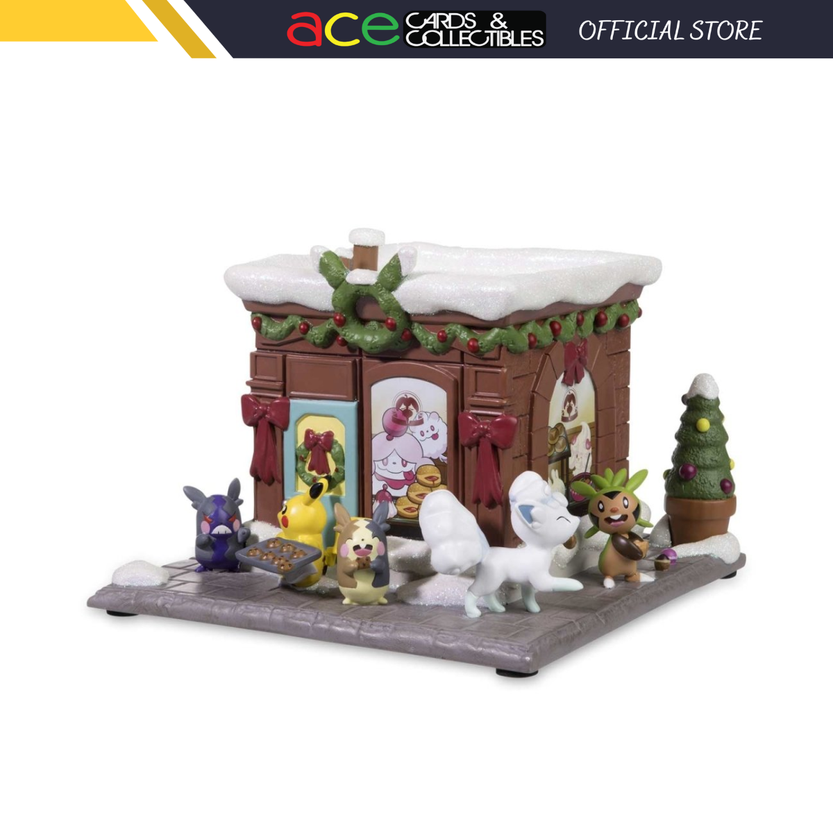 Bounsweet &amp; Steenee Bakery Holiday Pokémon Village Figure-Pokemon Centre-Ace Cards &amp; Collectibles