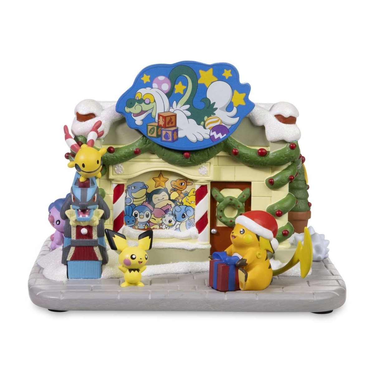 Drampa Toy Shop Holiday Pokémon Village Figure-Pokemon Centre-Ace Cards &amp; Collectibles