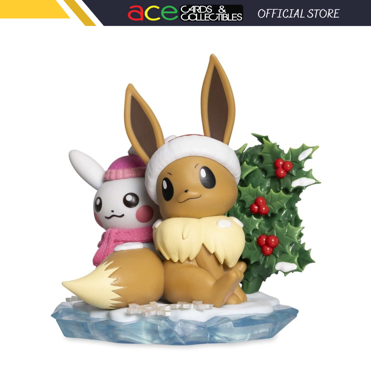 Eevee Winter Celebrations of Seasons Figure-Pokemon Centre-Ace Cards & Collectibles