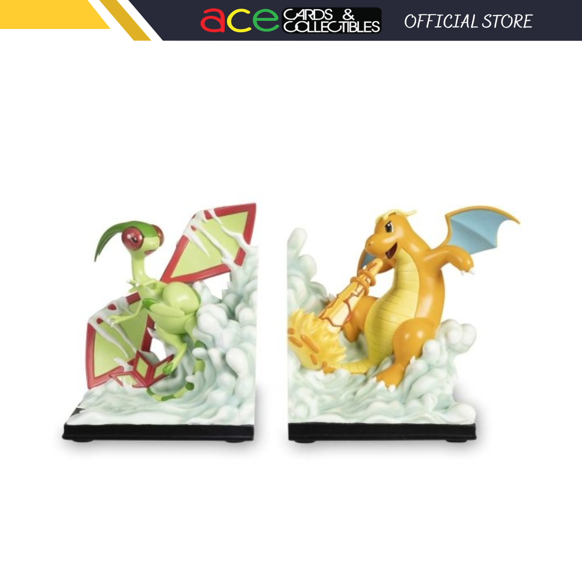 Pokemon Center Clashing Dragons Bookends "Dragonite & Flygon" (2 Pieces)-Pokemon Centre-Ace Cards & Collectibles
