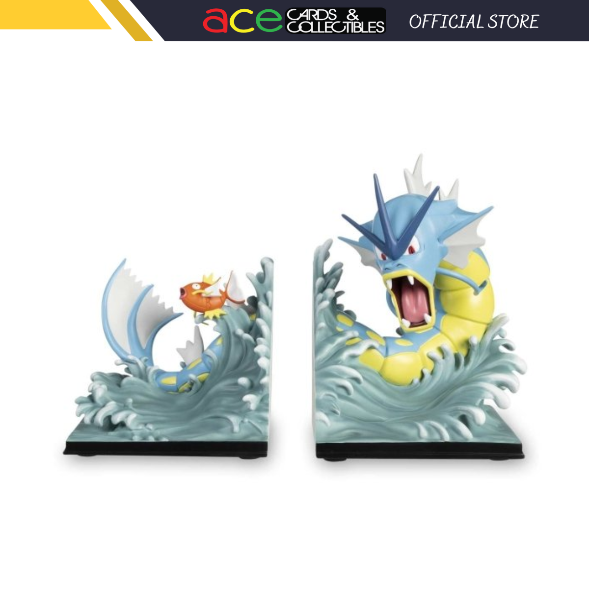 Pokemon Center Magikarp & Gyarados Waves Bookends (2 Pieces)-Pokemon Centre-Ace Cards & Collectibles