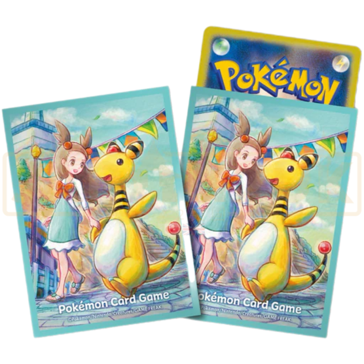 Pokemon Center Official Card Sleeves Series - Multiple Designs-Jasmine & Ampharos-Pokemon Centre-Ace Cards & Collectibles