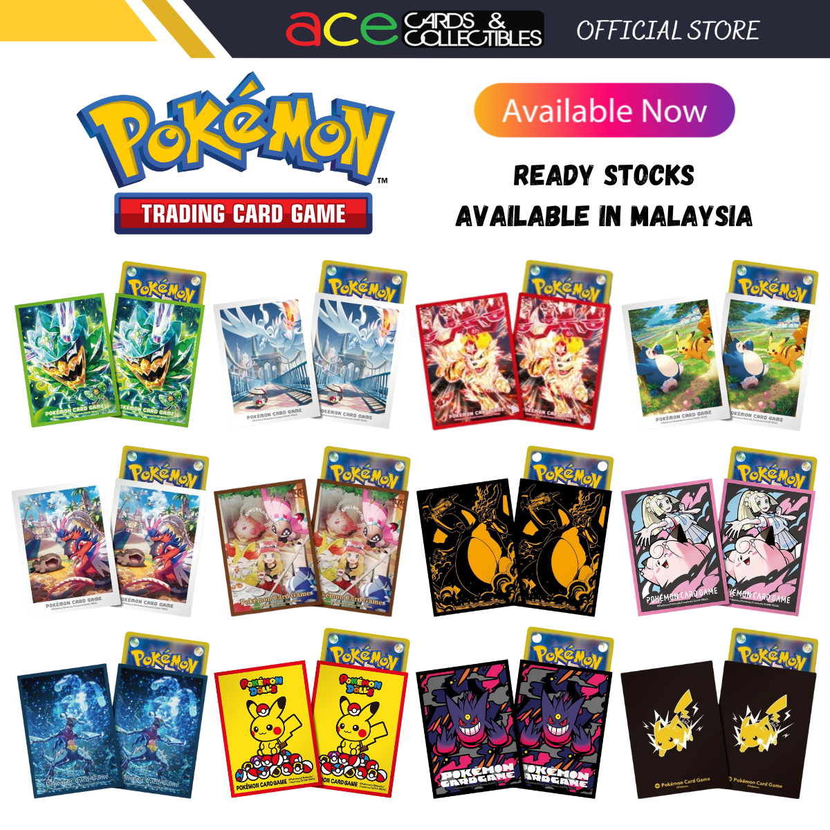 Pokemon Center Official Card Sleeves Series - Multiple Designs-Serene's Tea Party-Pokemon Centre-Ace Cards & Collectibles