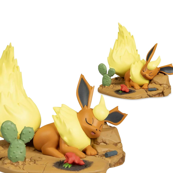 Pokemon Center Satisfied Snooze With Flareon Evolving Personalities Figure-Pokemon Centre-Ace Cards & Collectibles