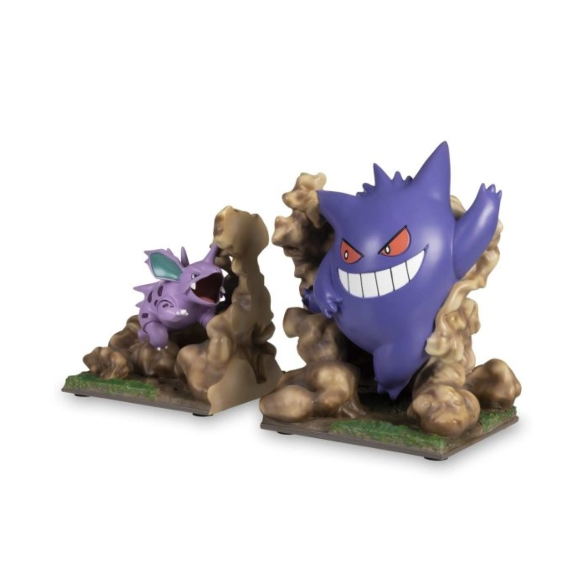 Pokémon Center Showdown Bookends "Nidorino & Gengar" (2 Pieces)-Pokemon Centre-Ace Cards & Collectibles