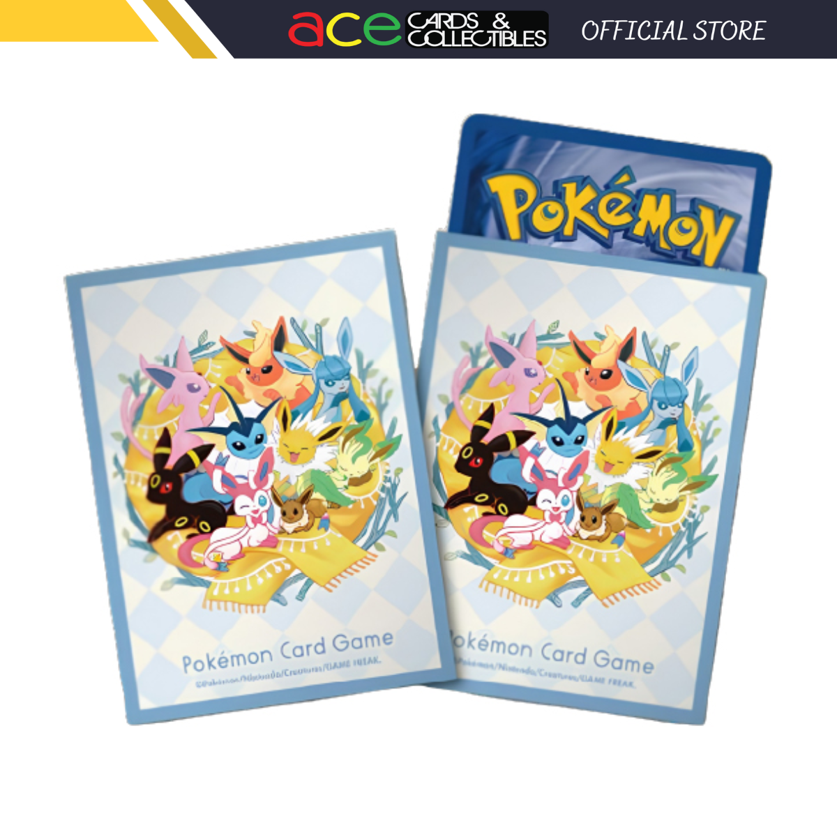 Pokemon TCG Deck Shield Sleeves SV8A Eevee-Pokemon Centre-Ace Cards &amp; Collectibles