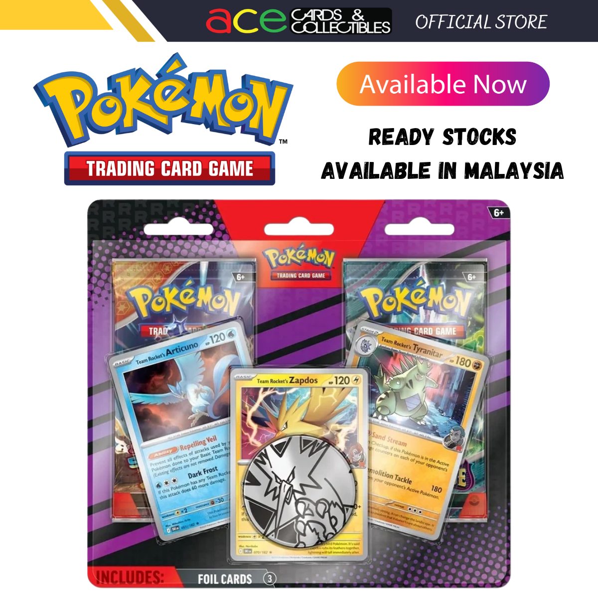 Pokemon TCG: Enhanced 2 Pack Blister (Zapdos/Articuno/Tyrannitar)-Pokemon Centre-Ace Cards & Collectibles