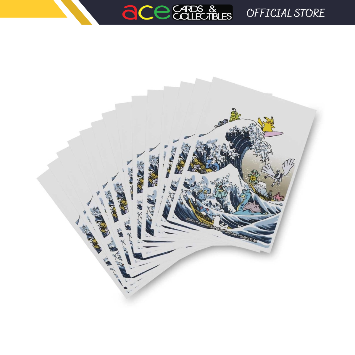 Pokémon TCG: Great Wave Pikachu &amp; Friends Card Sleeves (65 Sleeves)-Pokemon Centre-Ace Cards &amp; Collectibles