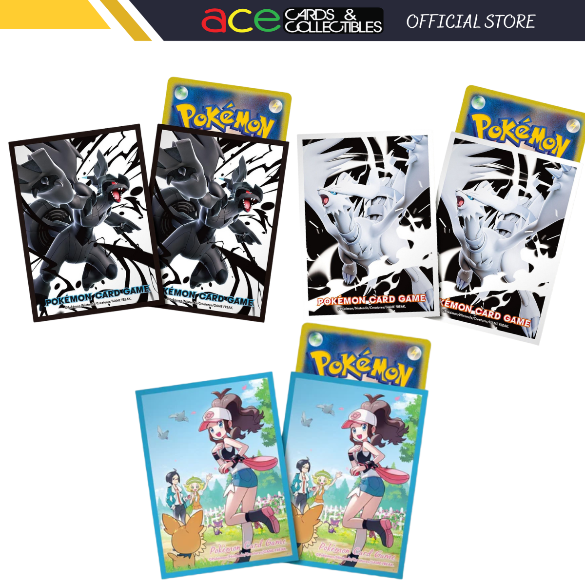 Pokemon TCG Official Card Sleeves "Zekrom / Reshiram / Hilda"-Zekrom-Pokemon Centre-Ace Cards & Collectibles