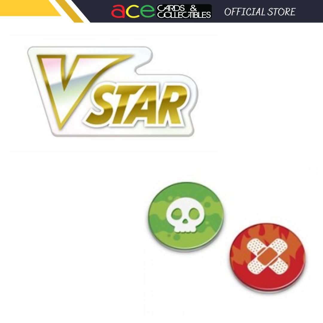 Pokemon TCG: VSTAR / Status Condition Markers-V Star Marker-Pokemon Centre-Ace Cards & Collectibles