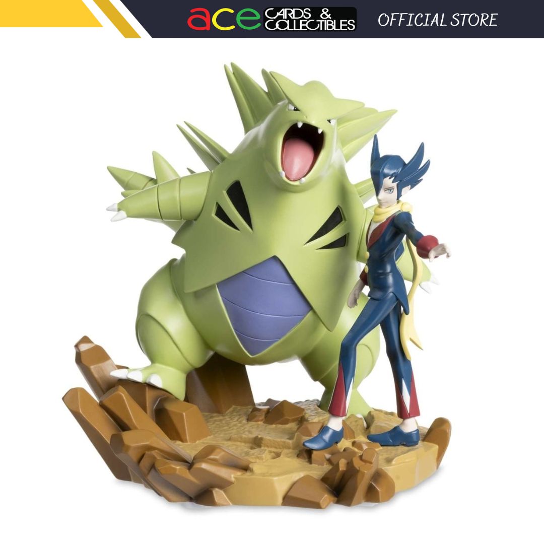 Pokémon Trainers Figure &quot;Grimsley &amp; Tyranitar &quot;-Pokemon Centre-Ace Cards &amp; Collectibles