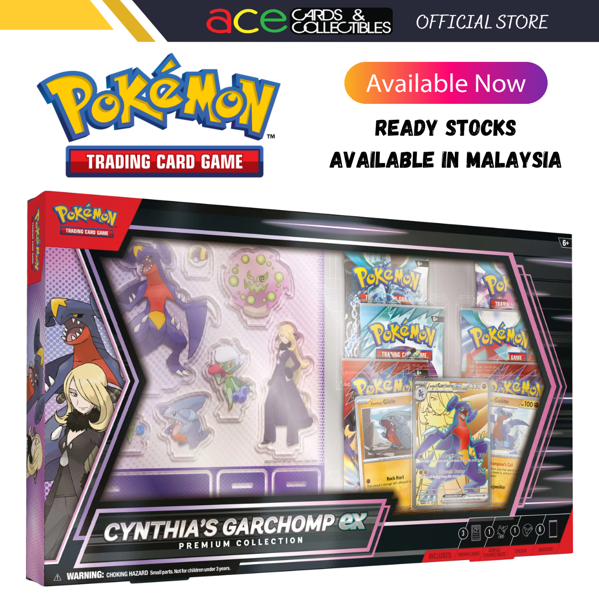 Pokemon TCG: June 25 Premium Collection &quot;Cynthia&#39;s Garchomp EX&quot;-Pokemon-Ace Cards &amp; Collectibles