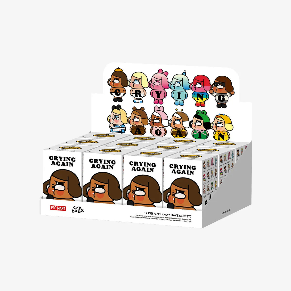 POP MART CRYBABY Crying Again Series-Whole Box (12pcs)-Pop Mart-Ace Cards &amp; Collectibles