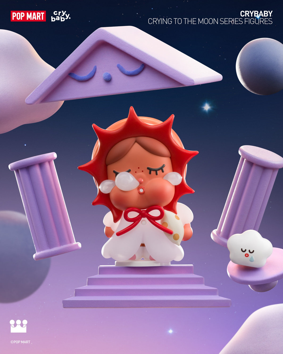 POP MART CRYBABY Crying To The Moon Series Figures-Single Box (Random)-Pop Mart-Ace Cards & Collectibles