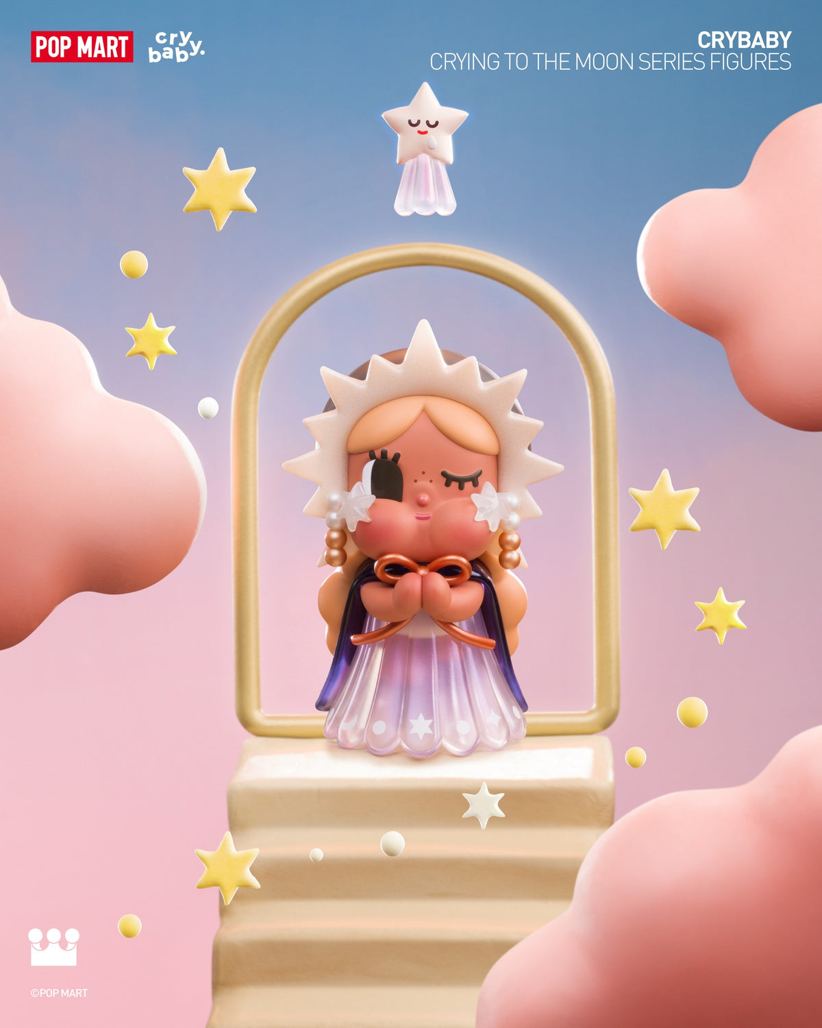 POP MART CRYBABY Crying To The Moon Series Figures-Single Box (Random)-Pop Mart-Ace Cards & Collectibles