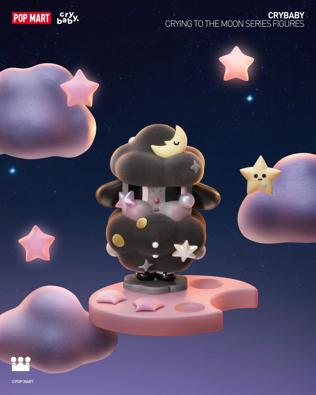POP MART CRYBABY Crying To The Moon Series Figures-Single Box (Random)-Pop Mart-Ace Cards & Collectibles