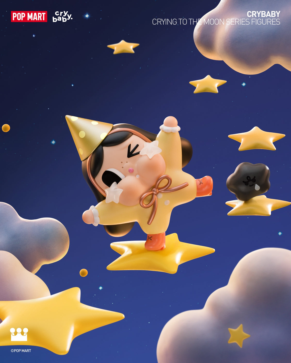 POP MART CRYBABY Crying To The Moon Series Figures-Single Box (Random)-Pop Mart-Ace Cards & Collectibles