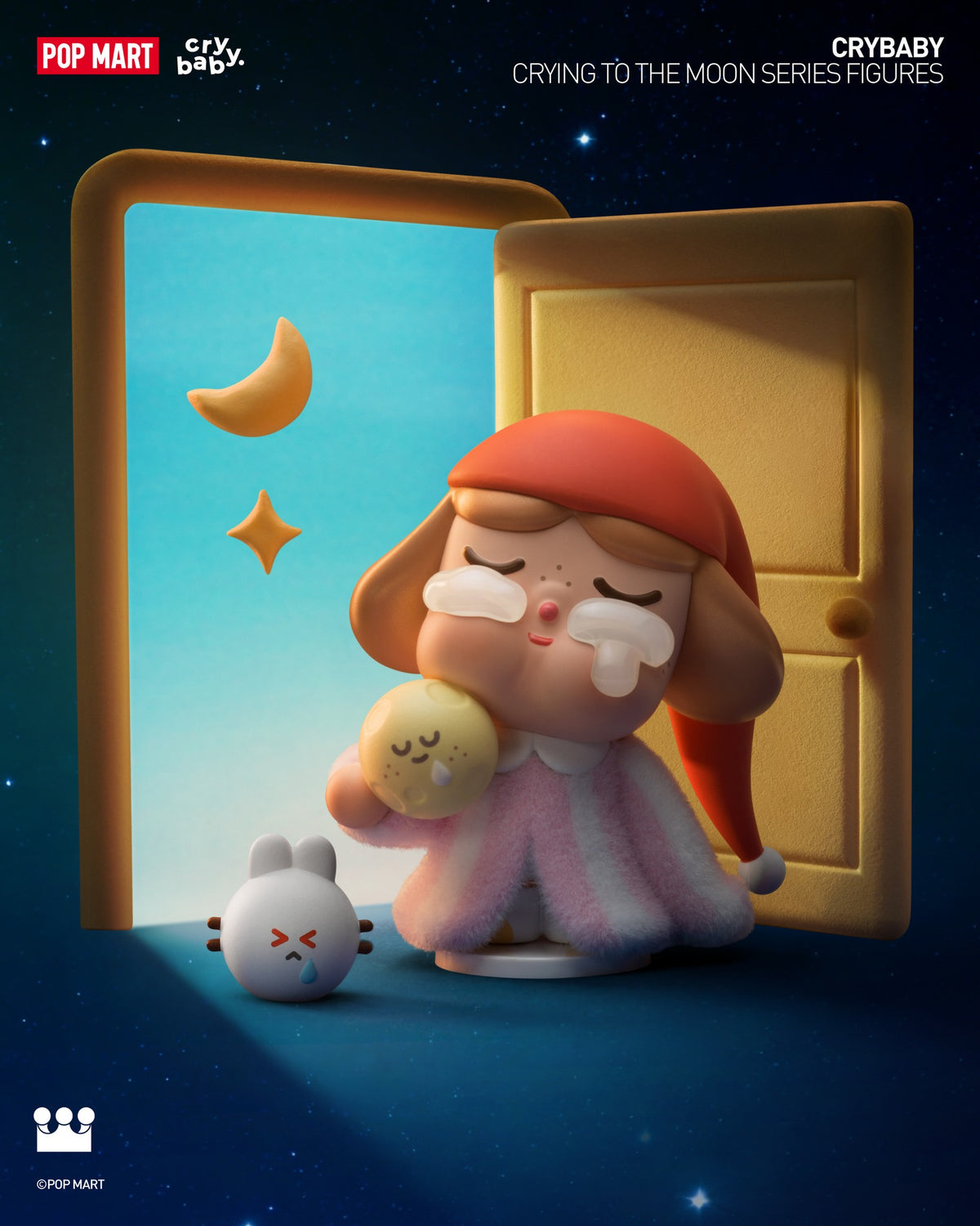 POP MART CRYBABY Crying To The Moon Series Figures-Single Box (Random)-Pop Mart-Ace Cards & Collectibles