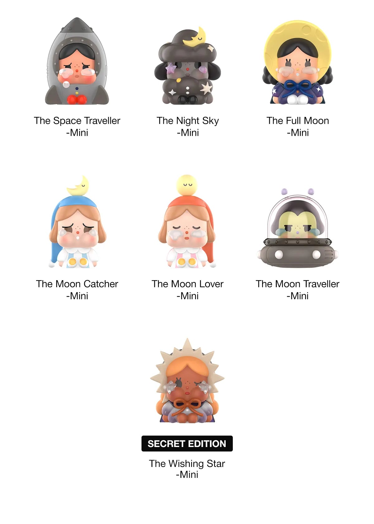 POP MART CRYBABY Crying To The Moon - Sitting Series Figures-Single Box (Random)-Pop Mart-Ace Cards & Collectibles