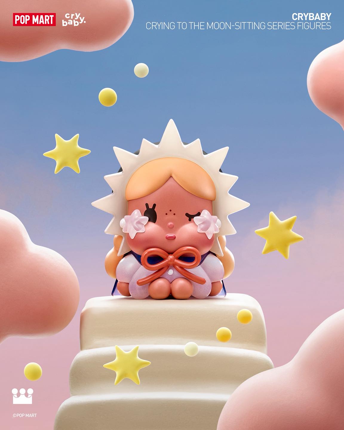 POP MART CRYBABY Crying To The Moon - Sitting Series Figures-Single Box (Random)-Pop Mart-Ace Cards & Collectibles
