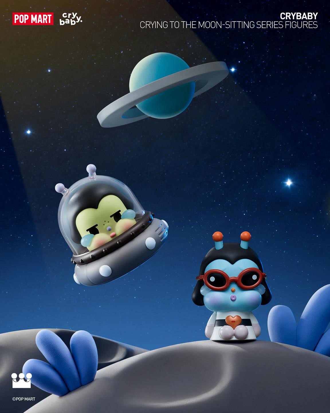 POP MART CRYBABY Crying To The Moon - Sitting Series Figures-Single Box (Random)-Pop Mart-Ace Cards & Collectibles