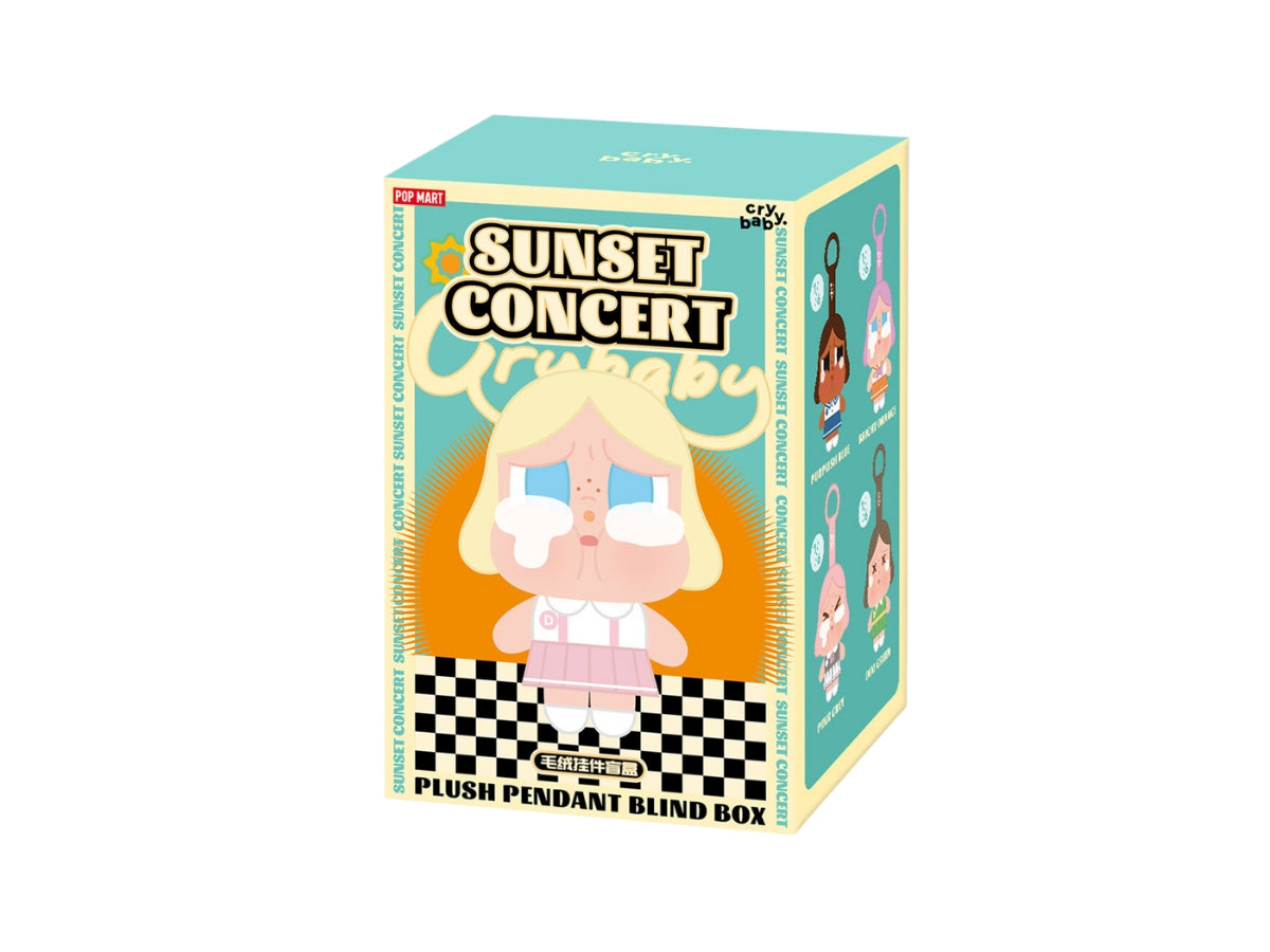 POP MART CRYBABY Sunset Concert Series Plush Pendant Blind Box-Single Box (Random)-Pop Mart-Ace Cards & Collectibles