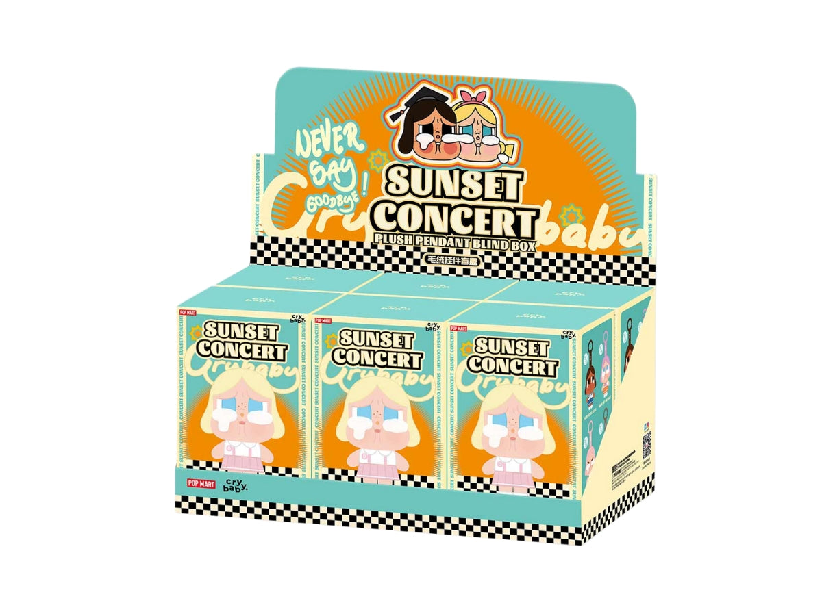 POP MART CRYBABY Sunset Concert Series Plush Pendant Blind Box-Whole Box (6pcs)-Pop Mart-Ace Cards & Collectibles