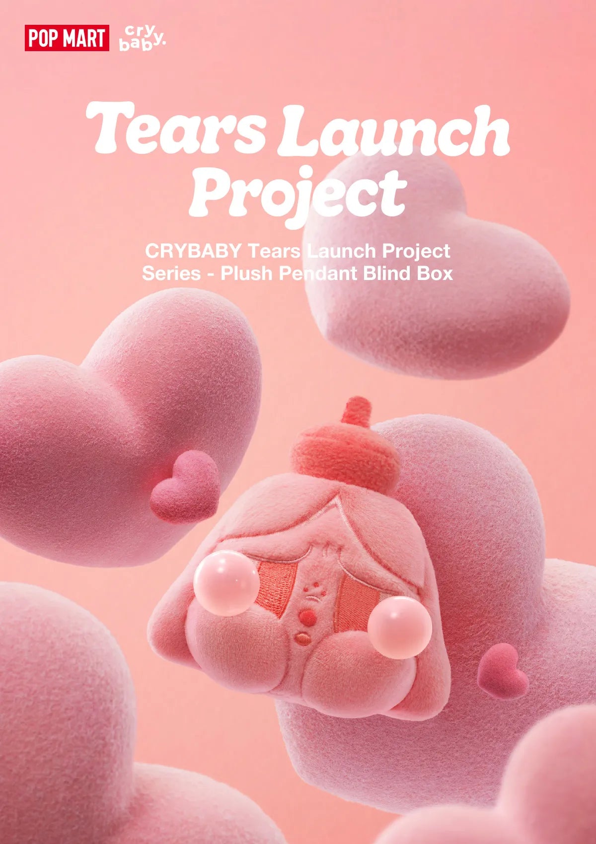 POP MART CRYBABY Tears Launch Project Series Plush Pendant Blind Box-Single Box (Random)-Pop Mart-Ace Cards & Collectibles