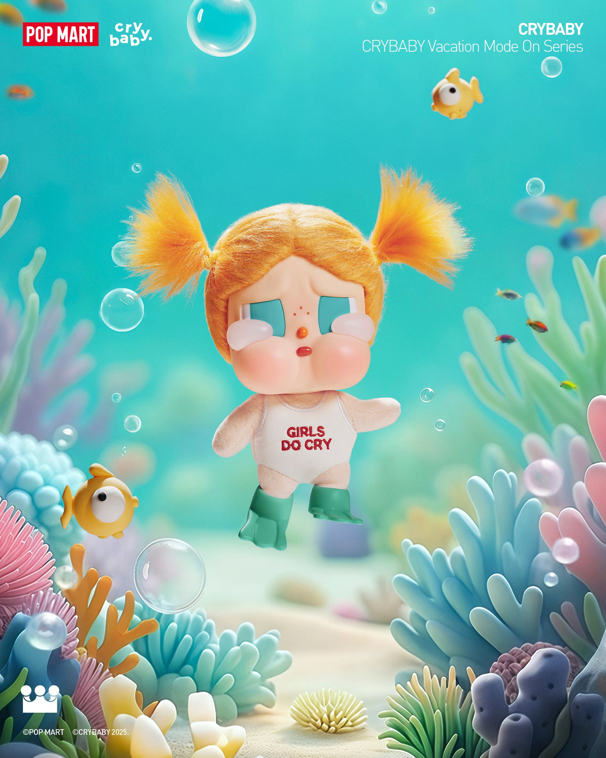 POP MART CRYBABY Vacation Mode On Series-Vinyl Plush Pendant Blind Box-Single Box (Random)-Pop Mart-Ace Cards & Collectibles
