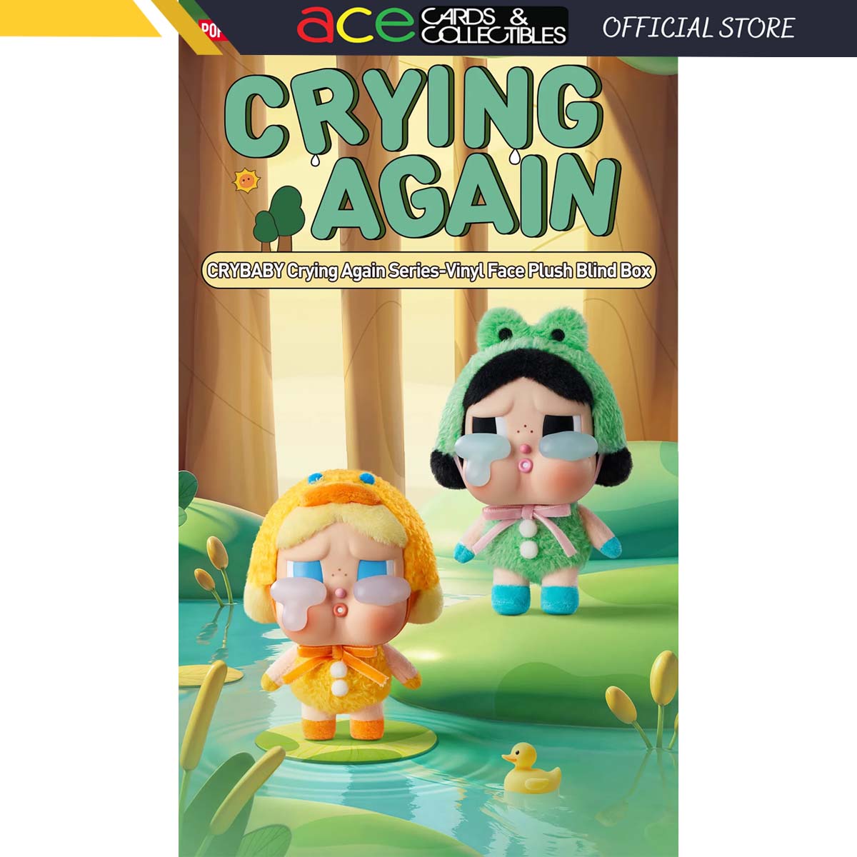 POP MART CRYBABY Vinyl Face Plush &quot;Crying Again&quot; Series-Single Box (Random)-Pop Mart-Ace Cards &amp; Collectibles